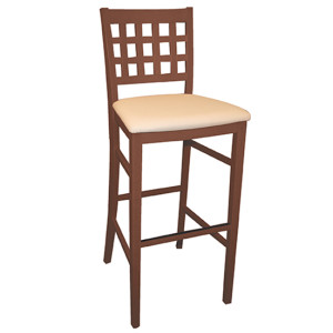 SUITE-1189 σκαμπό ψηλό ξύλινο ΚΕΡΑΣΙ κάθισμα ΤΑΠΕΤΣΑΡΙΑ, 45x50xH113